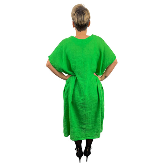Rochie verde de in oversize -k1