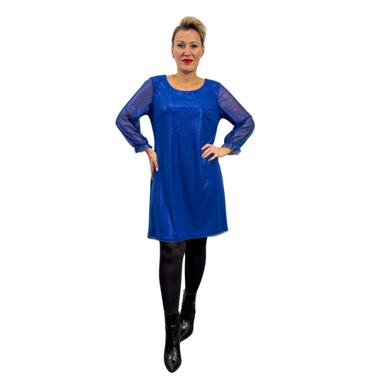 Rochie albastru metalizat - k1