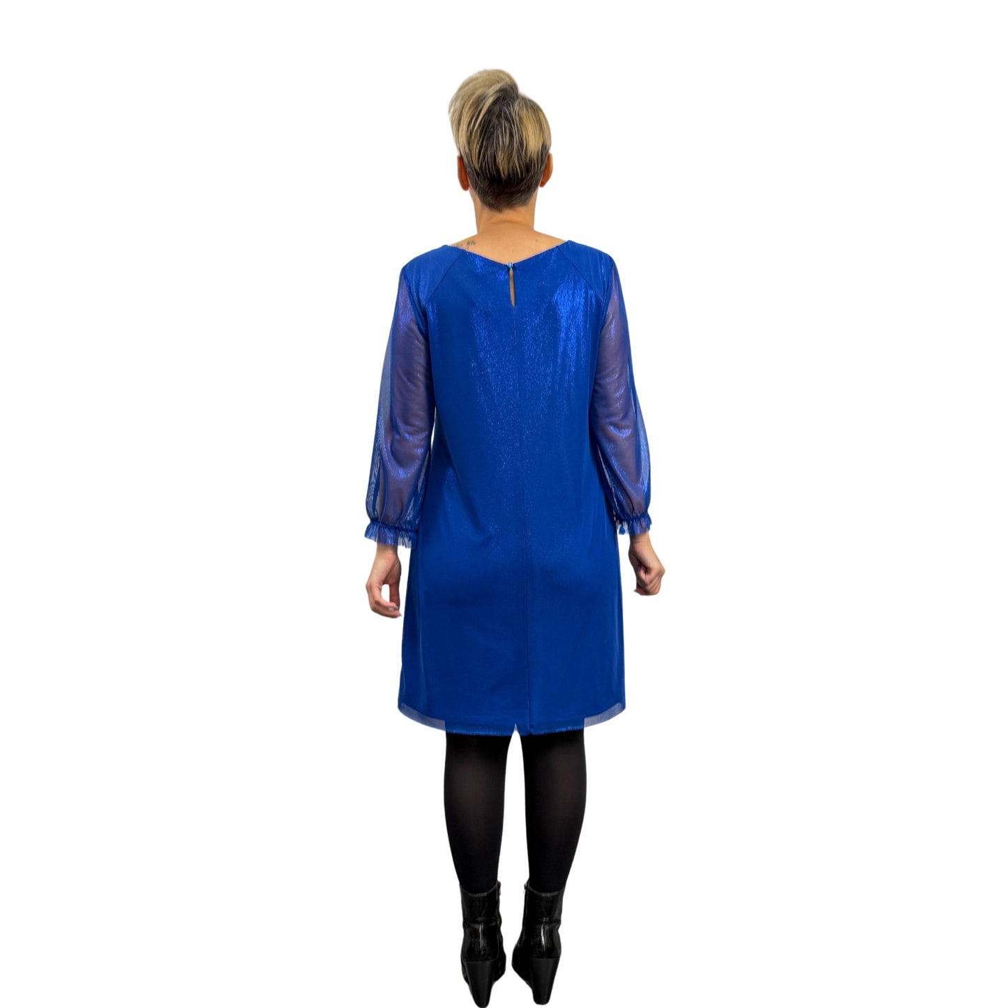 Rochie albastru metalizat - k1