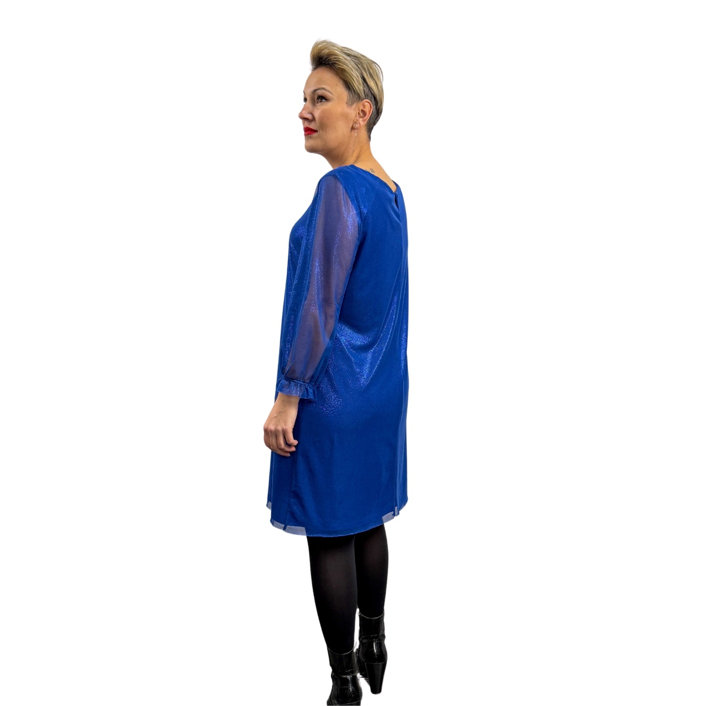Rochie albastru metalizat - k1