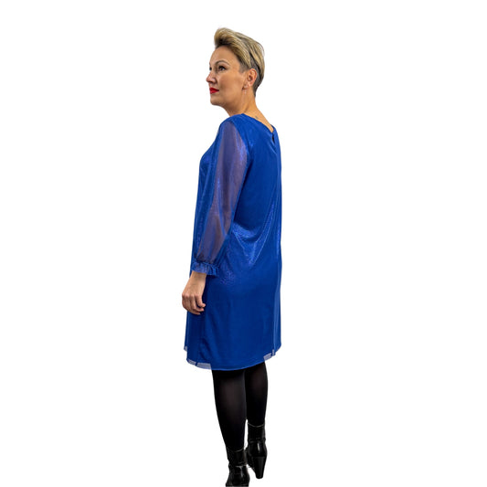 Rochie albastru metalizat - k1