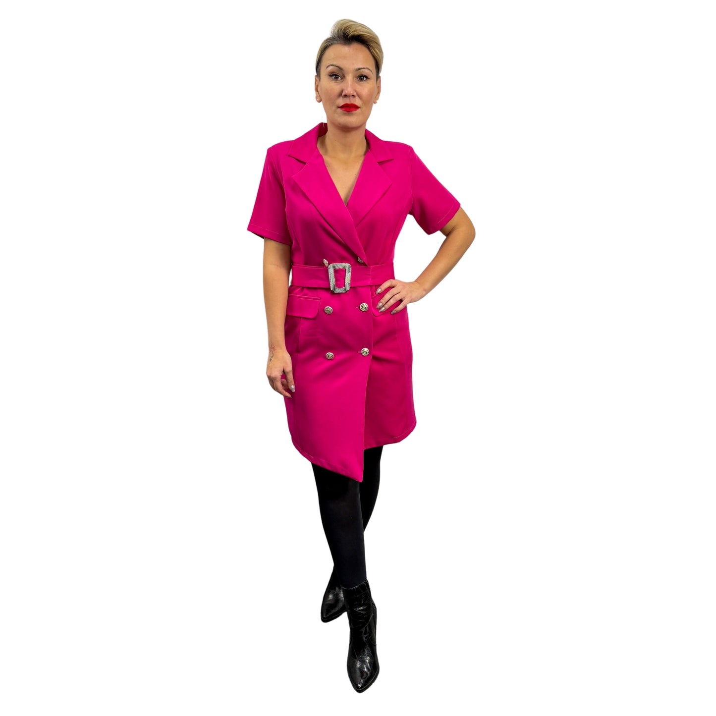 Rochie roz tip sacou - k1
