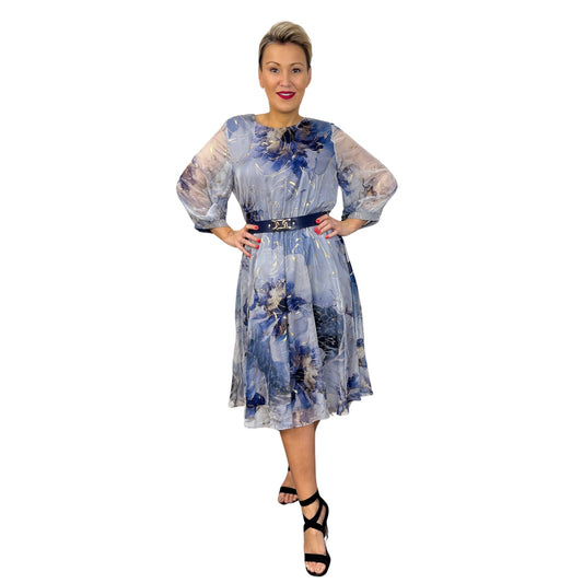Rochie de voal imprimeu abstract -k1