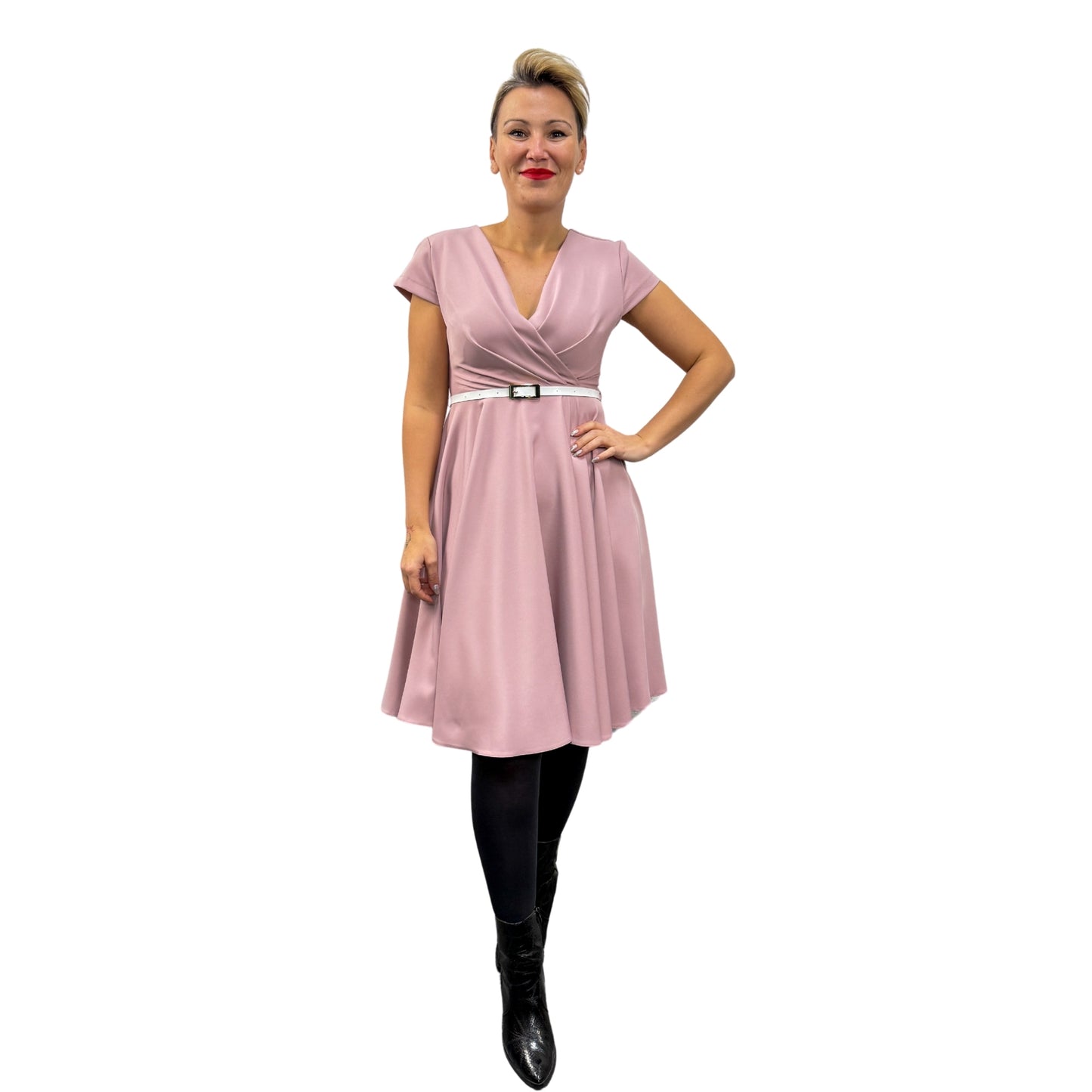 Rochie roz pal cloș - k1