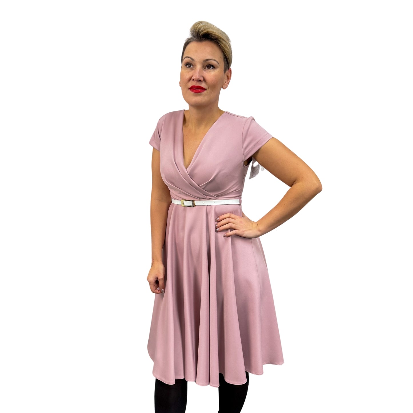 Rochie roz pal cloș - k1