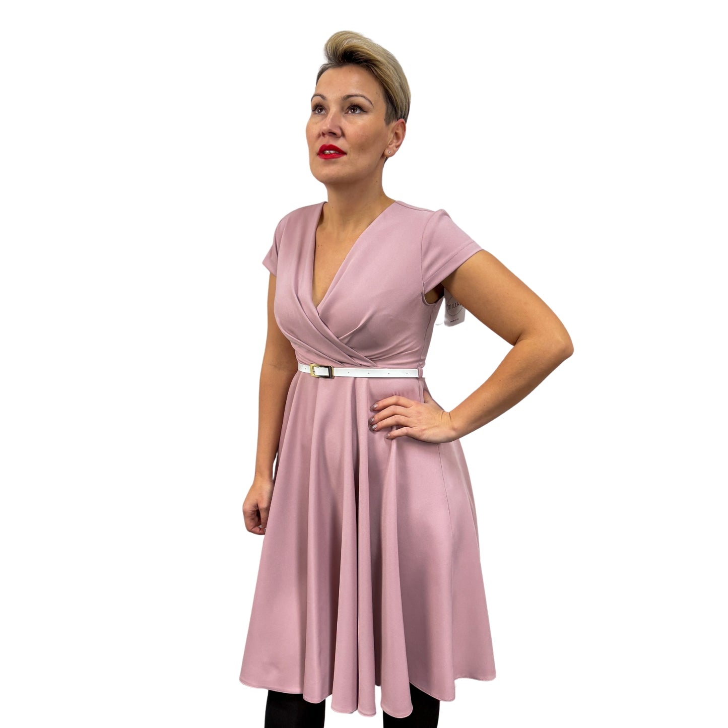 Rochie roz pal cloș - k1