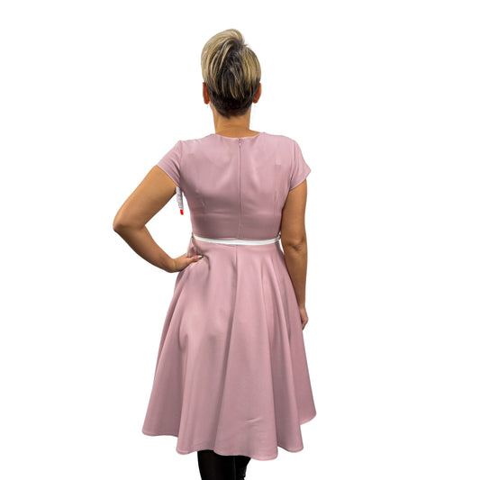 Rochie roz pal cloș - k1