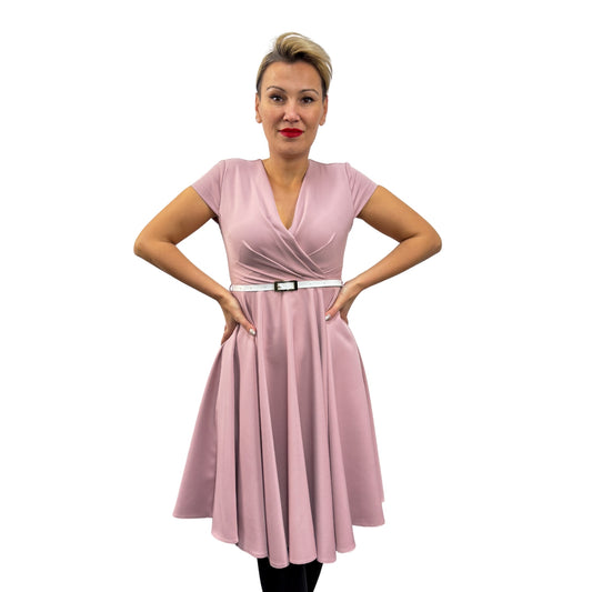 Rochie roz pal cloș - k1