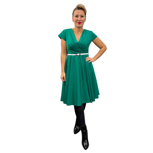 Rochie verde cloș - k1