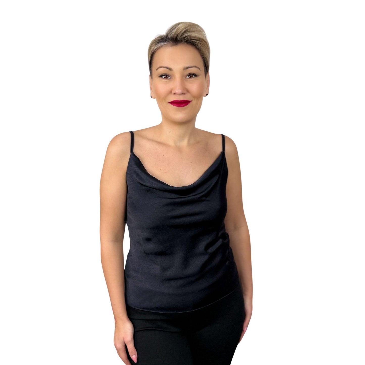 Top negru de satin -k2