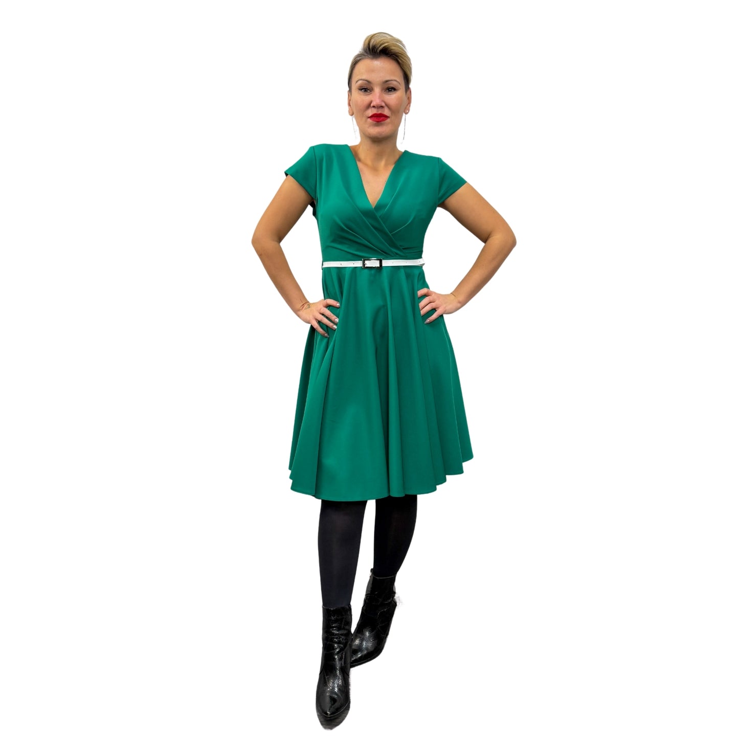 Rochie verde cloș - k1
