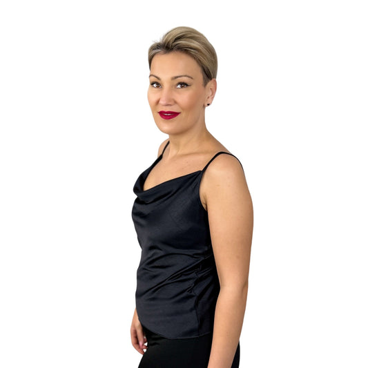 Top negru de satin -k2