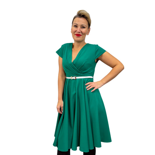 Rochie verde cloș - k1