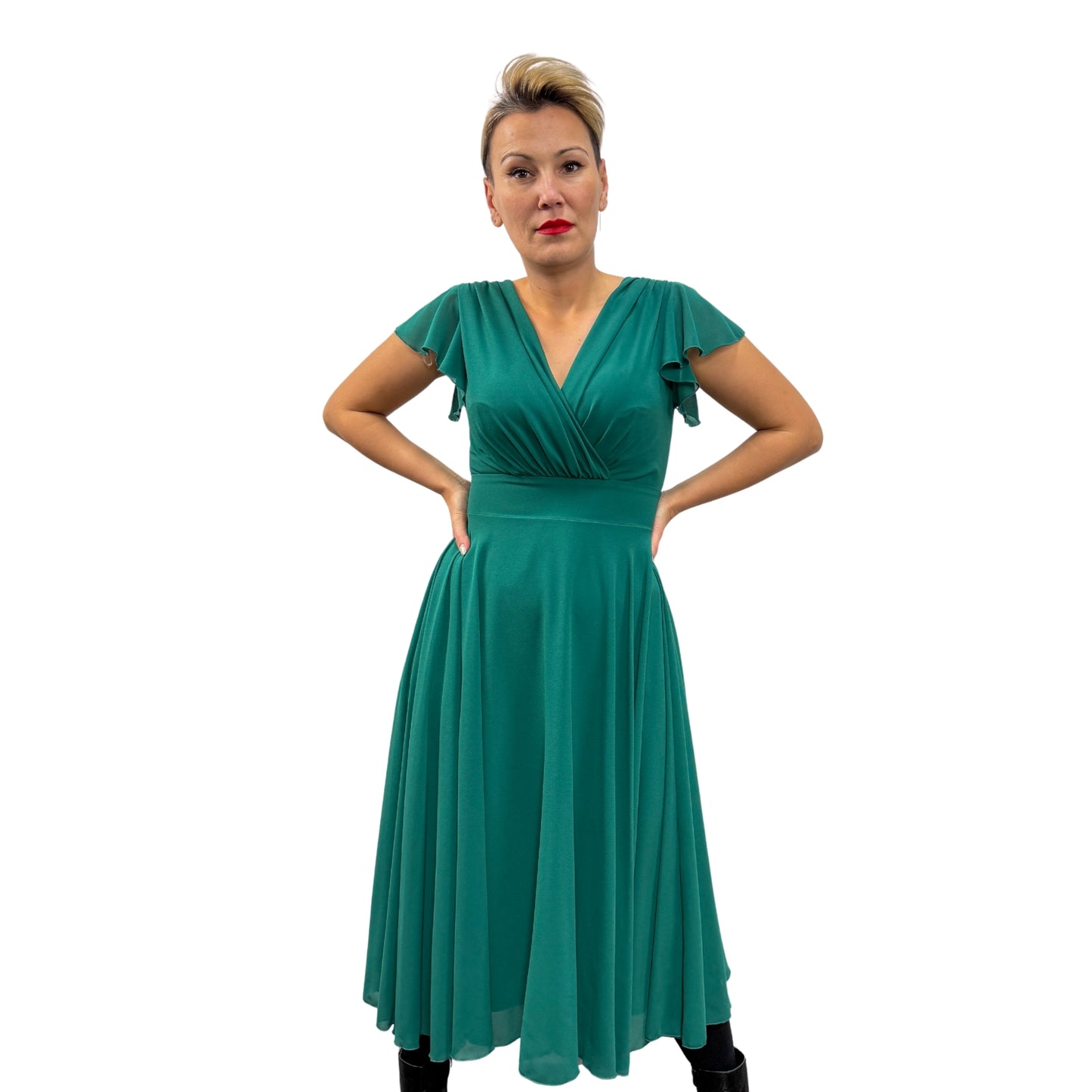 Rochie verde voal - k1