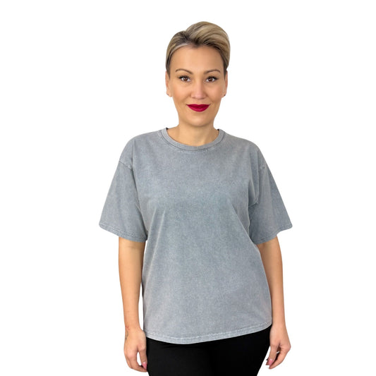 Tricou gri deschis de bumbac -k2