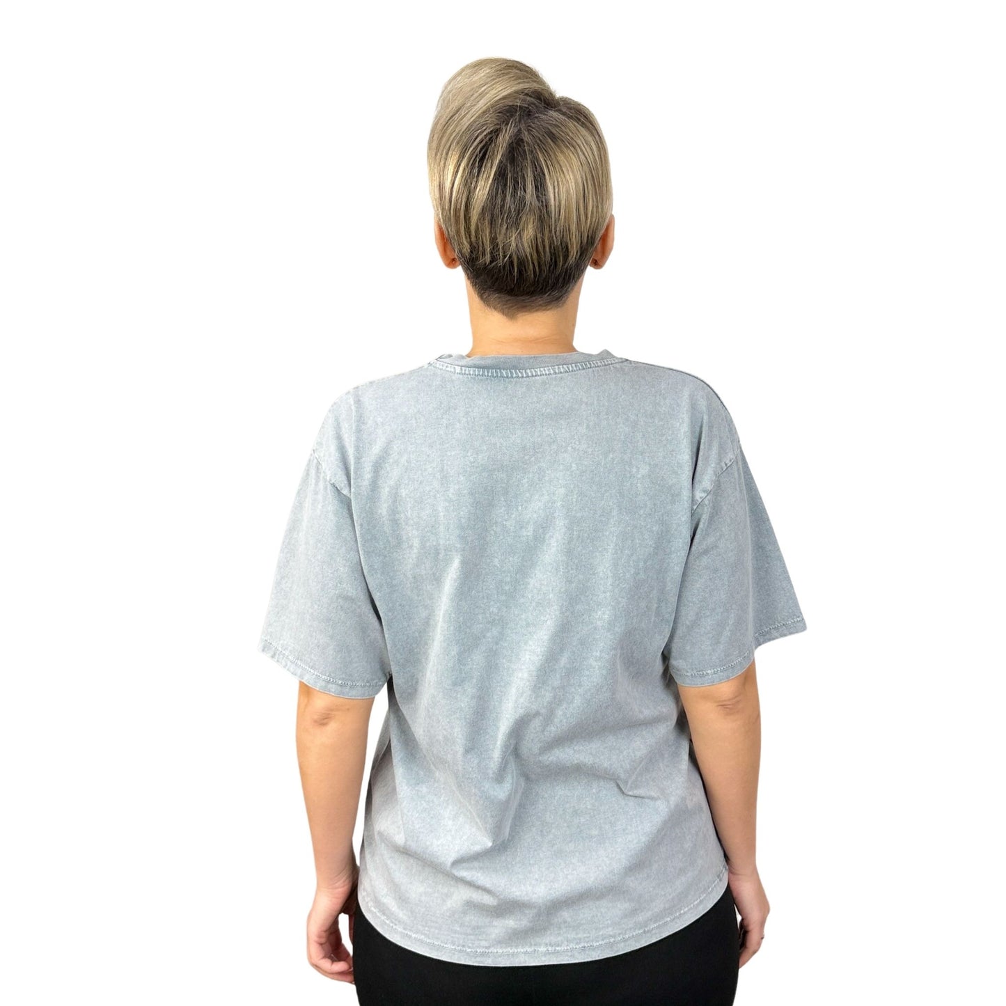 Tricou gri deschis de bumbac -k2