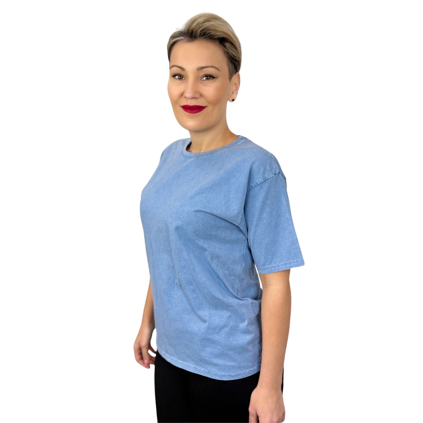 Tricou albastru deschis bumbac -k2