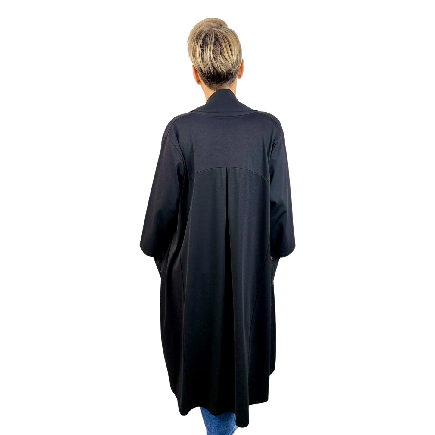 Cardigan negru oversize -k2