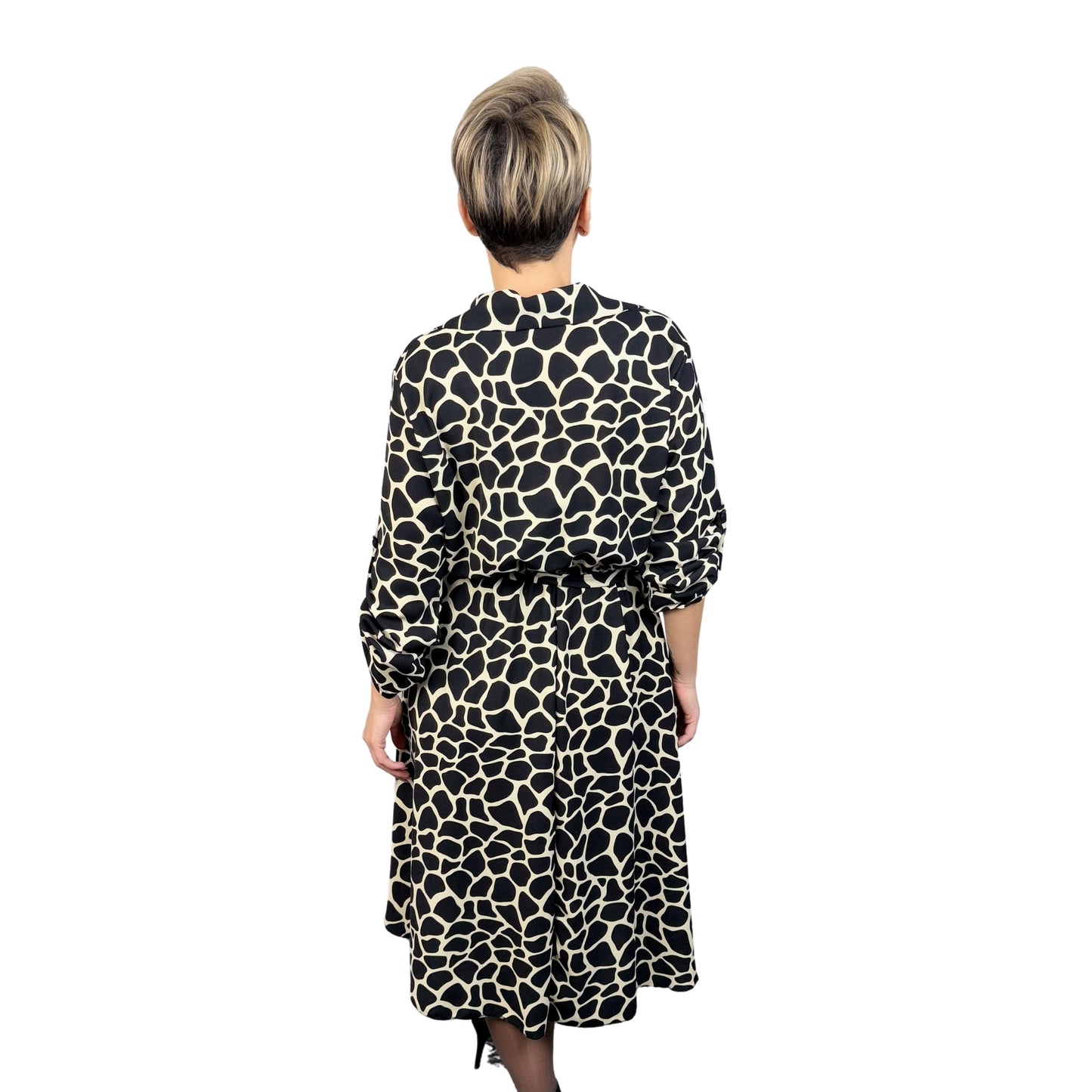 Rochie cămașă animal print -k1