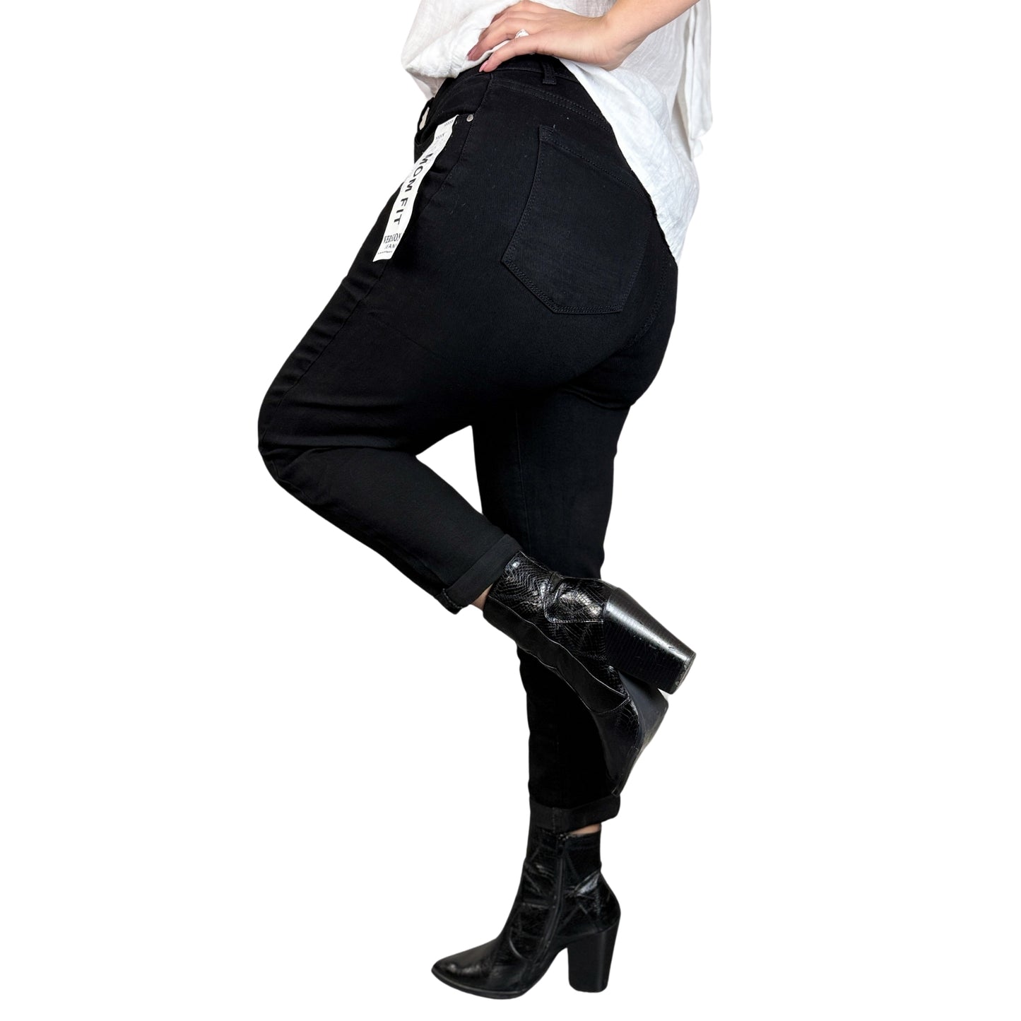 Blugi negri mom fit version -k1