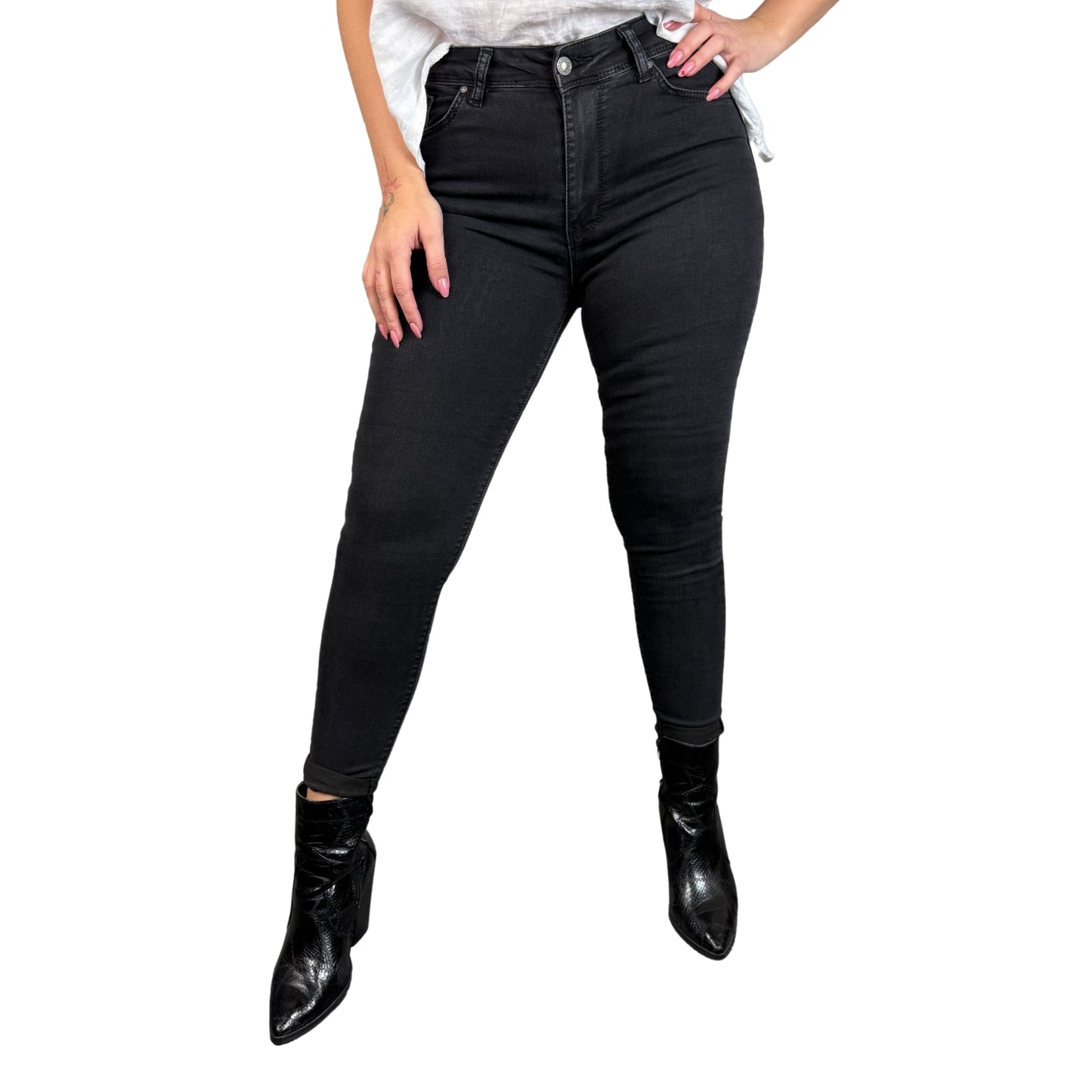 Blugi negri skinny -k1