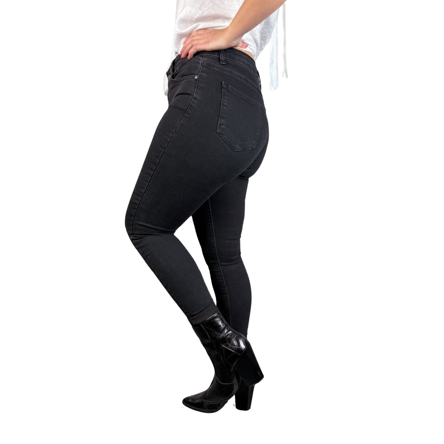 Blugi negri skinny -k1