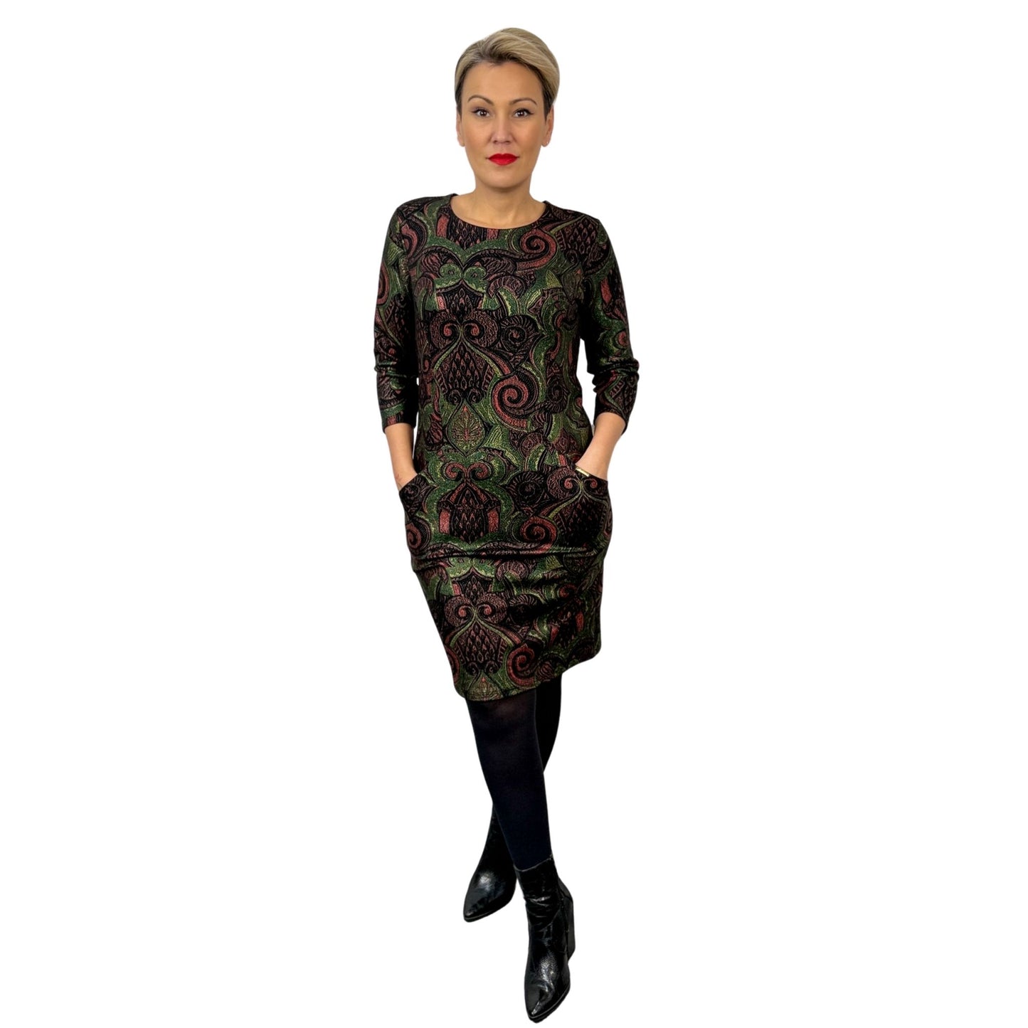 Rochie cu imprimeu multicolor -k1