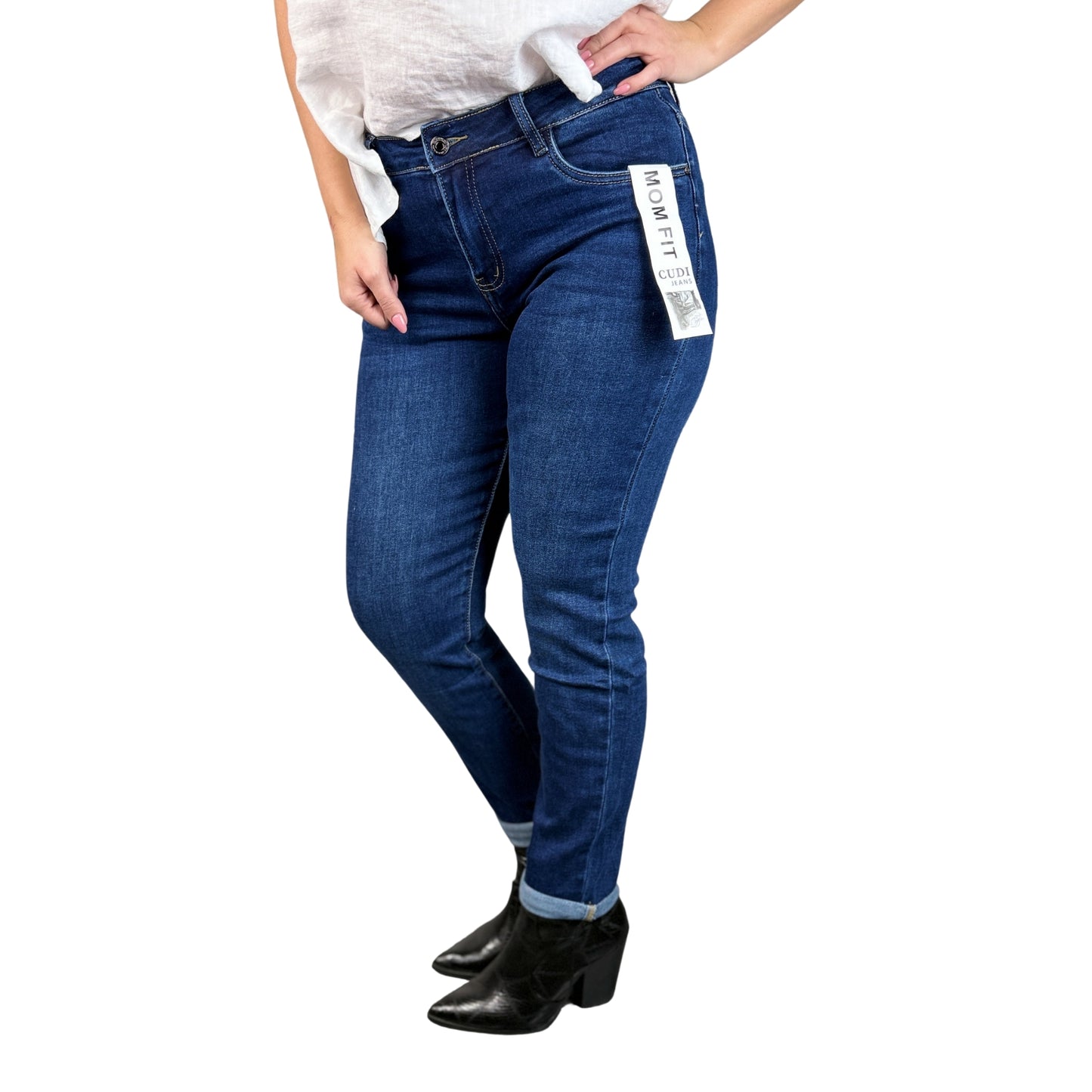 Blugi indigo mom fit -97234 K1