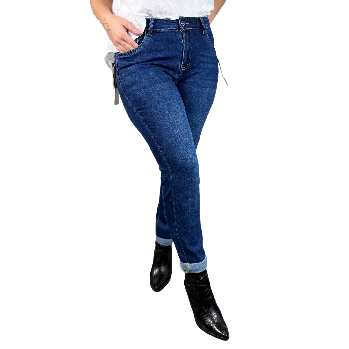 Blugi indigo mom fit -97234 K1