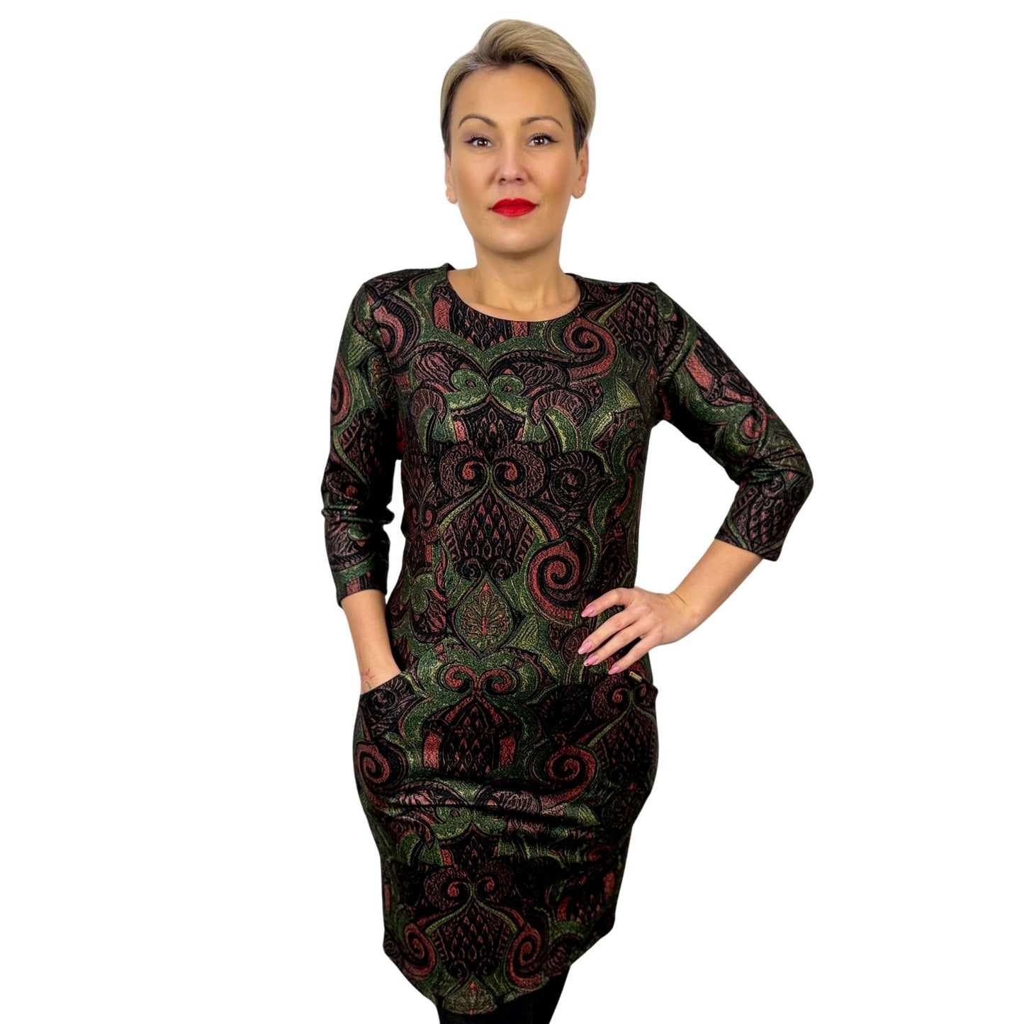 Rochie cu imprimeu multicolor -k1