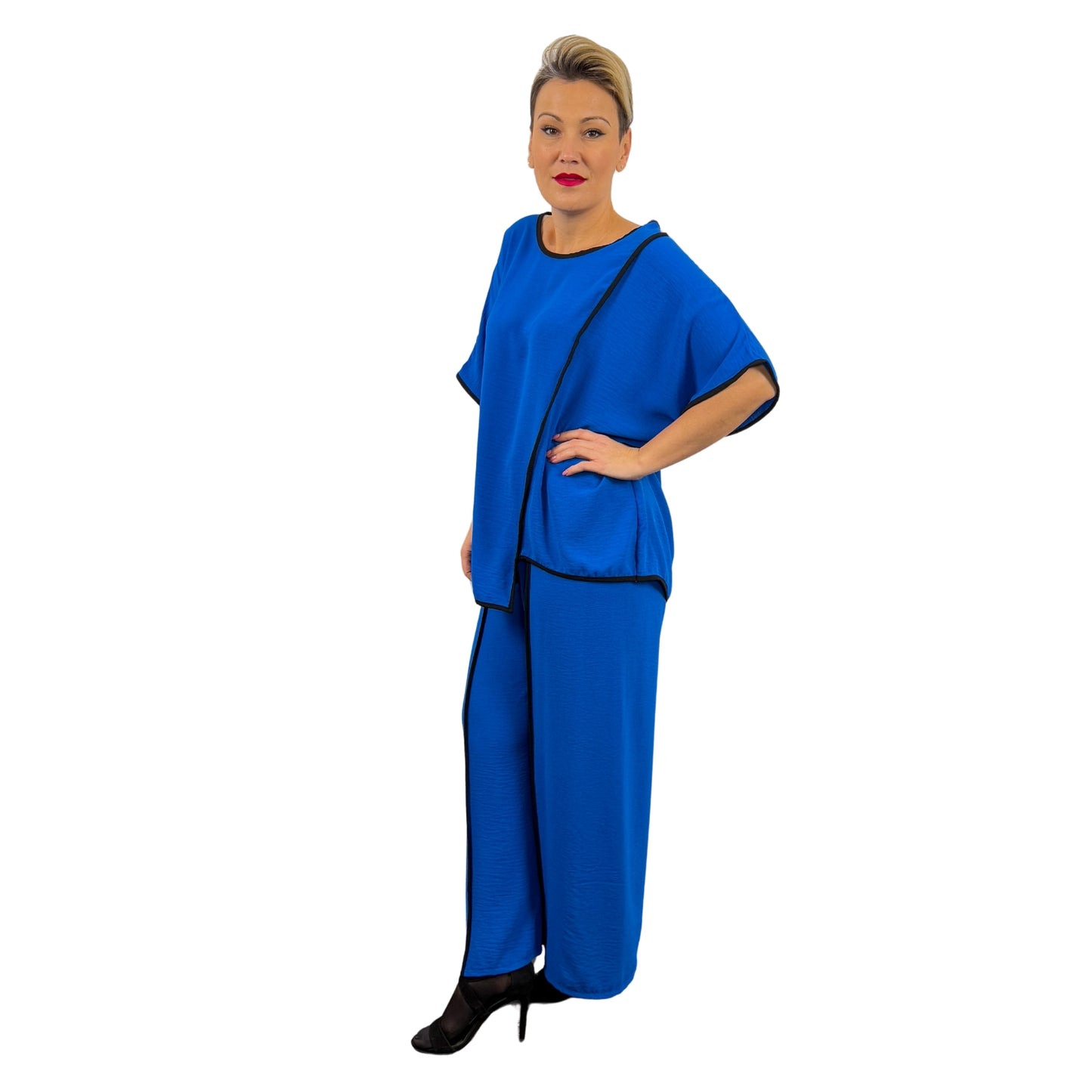 Compleu albastru cu top oversize -k1