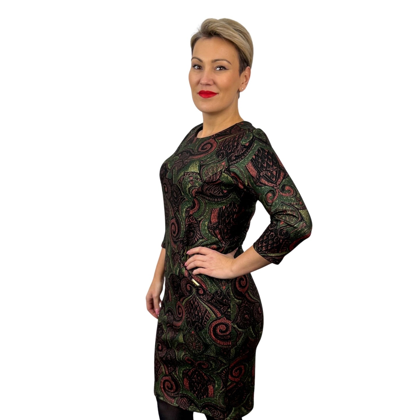 Rochie cu imprimeu multicolor -k1