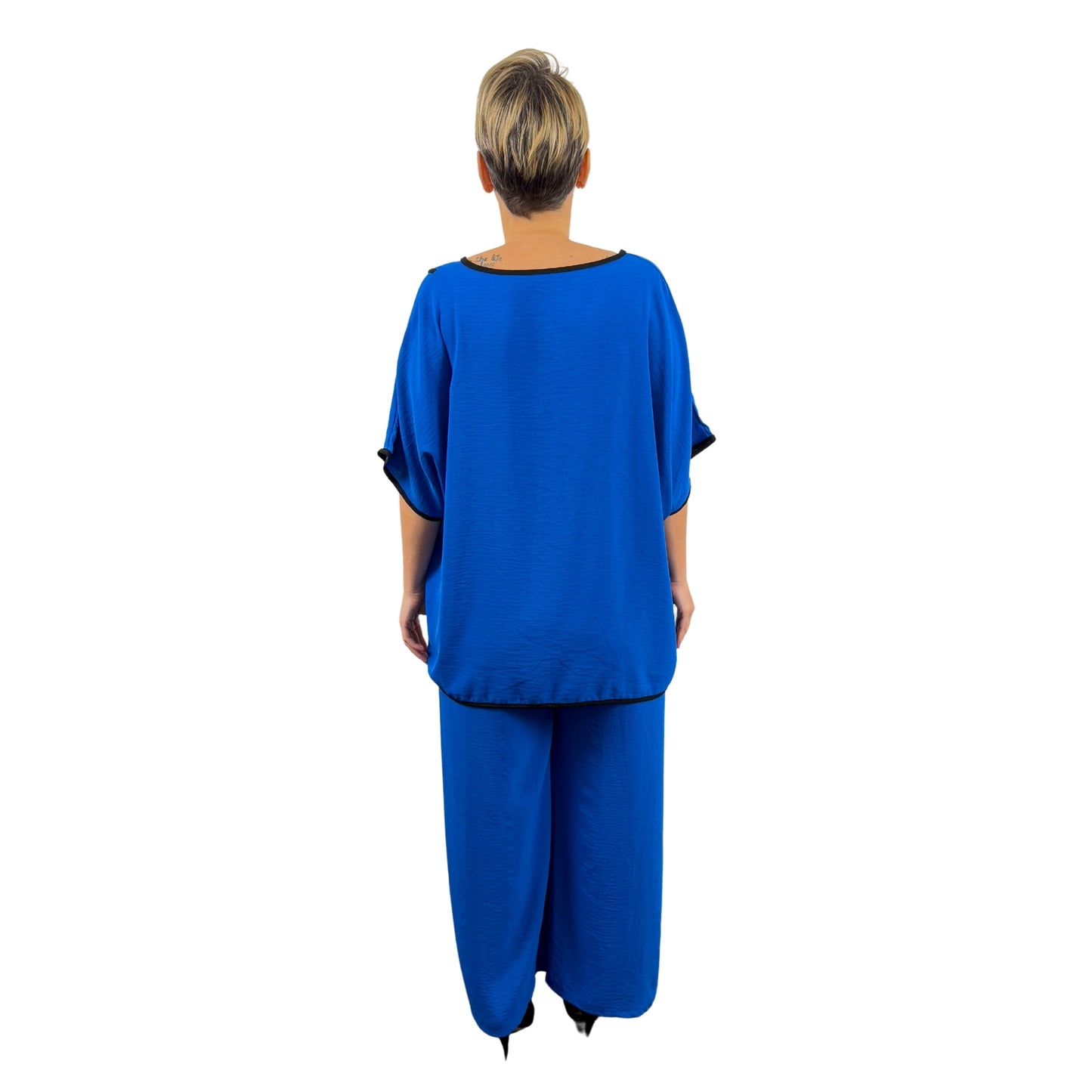 Compleu albastru cu top oversize -k1