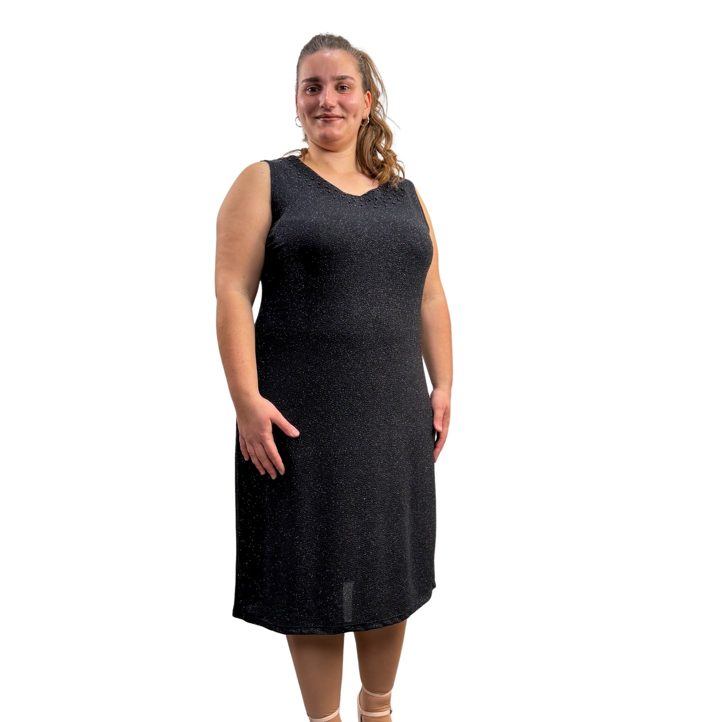 Rochie neagră cu blazer de voal - k1
