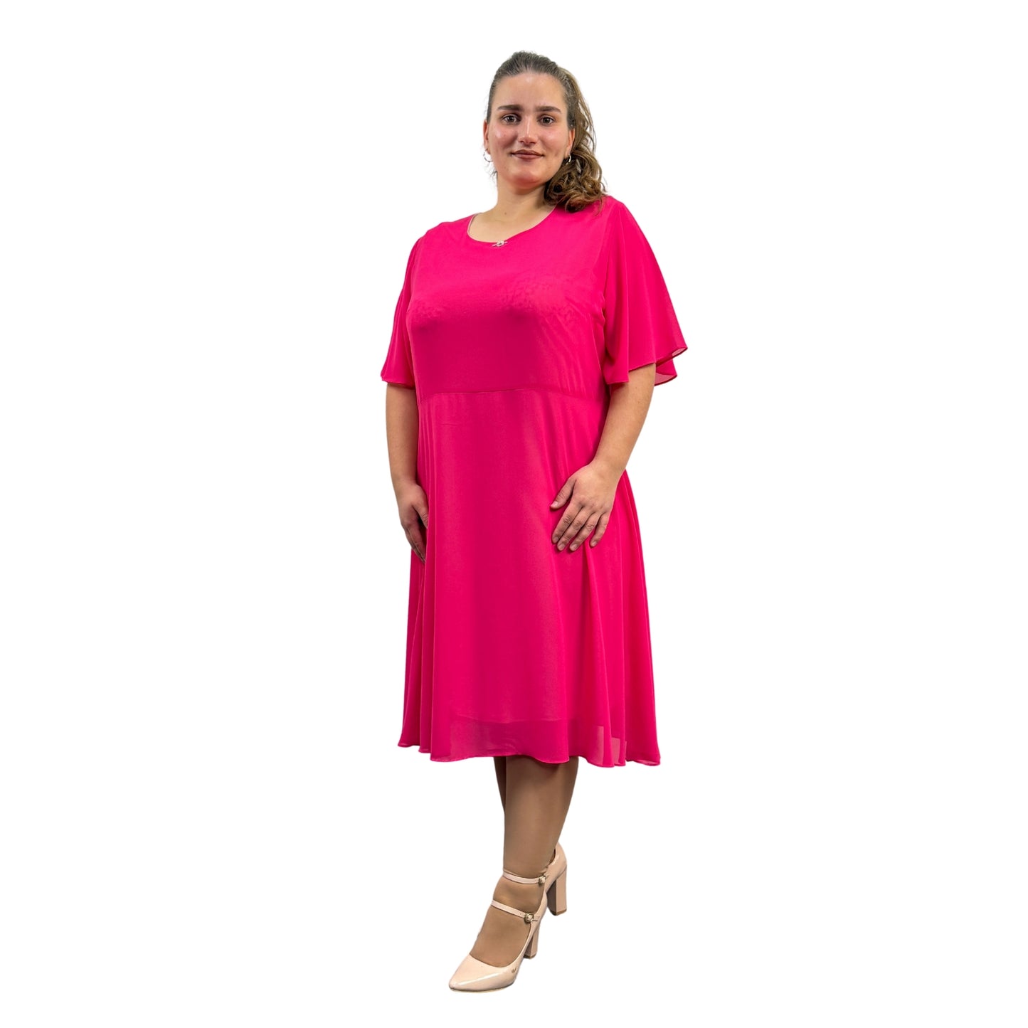 Rochie roz de voal - k1