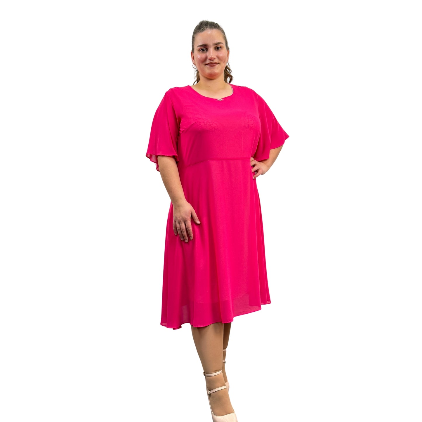 Rochie roz de voal - k1