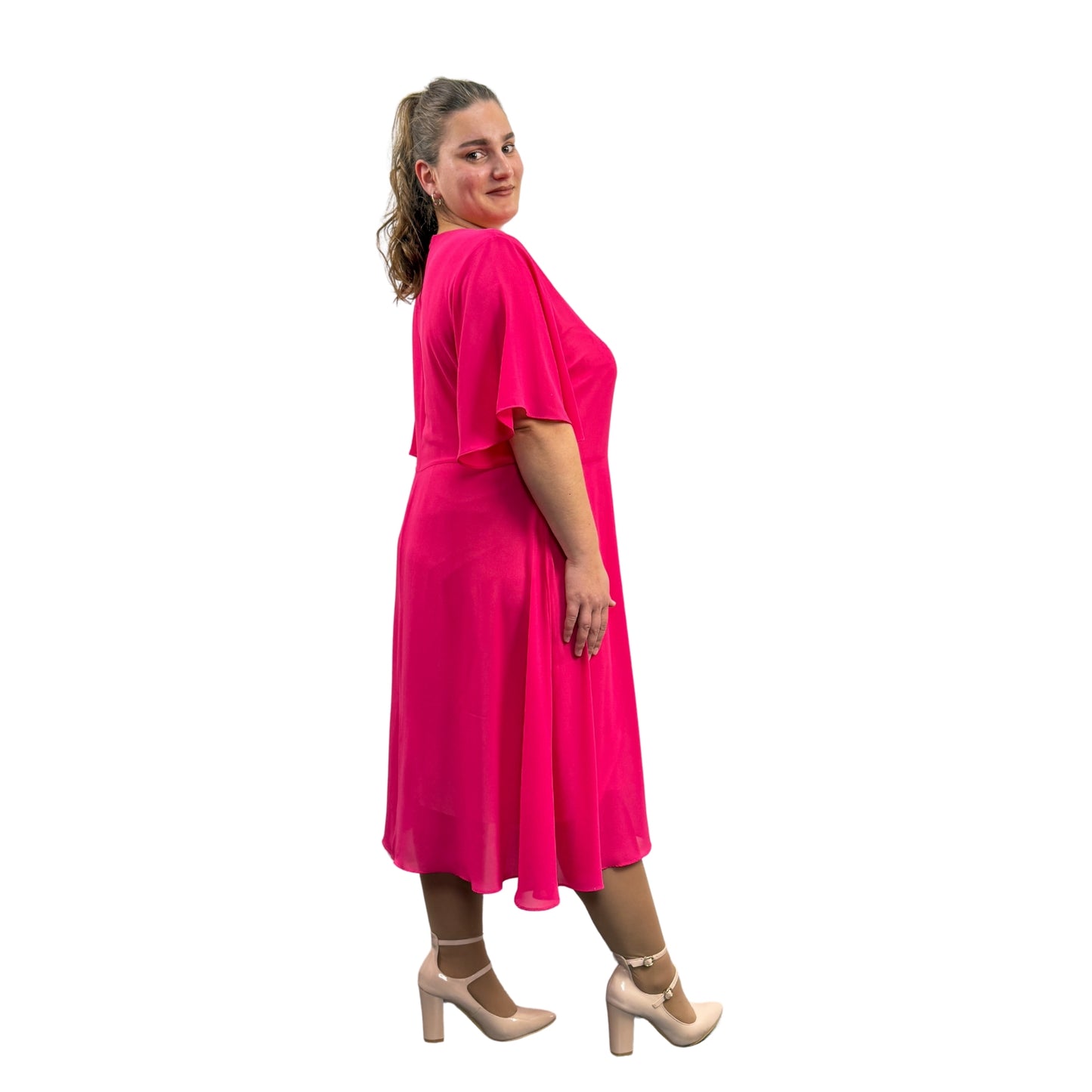 Rochie roz de voal - k1