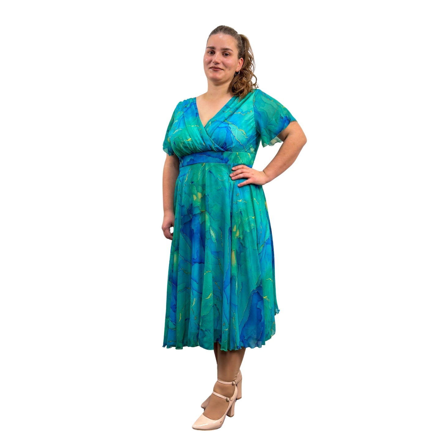 Rochie verde de voal - k1