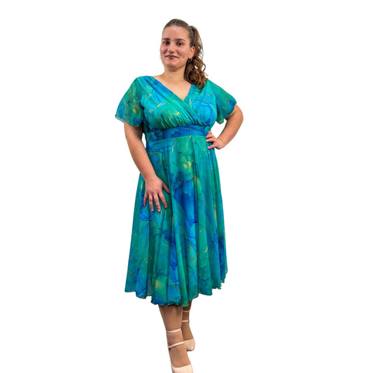 Rochie verde de voal - k1