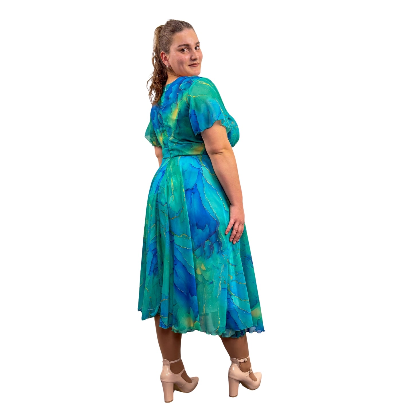 Rochie verde de voal - k1
