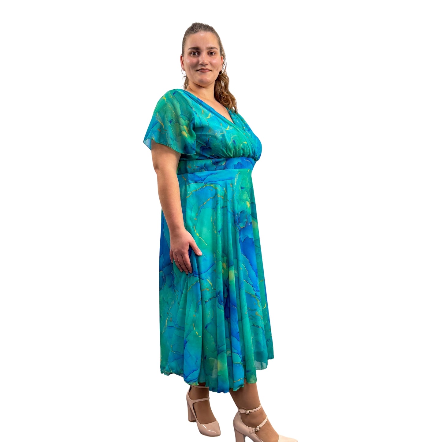 Rochie verde de voal - k1