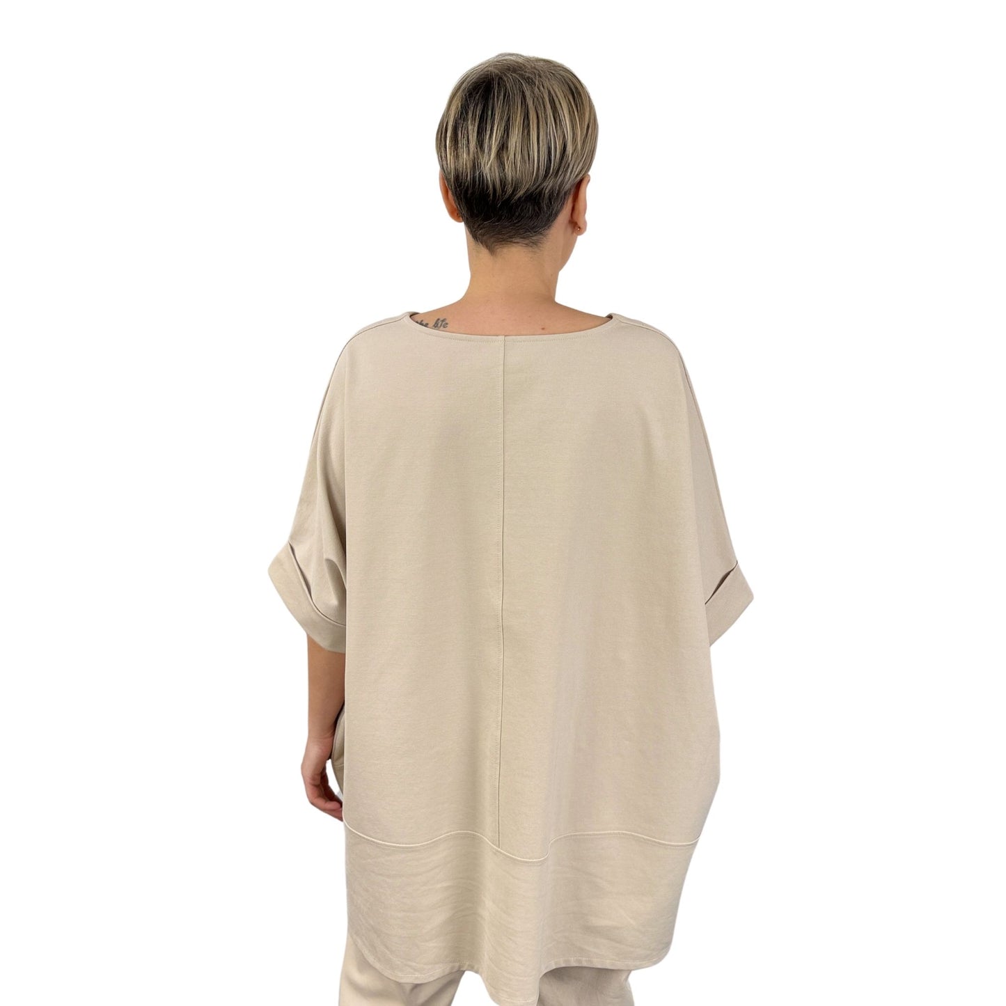 Bluză oversized bej -k2