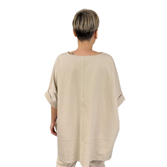 Bluză oversized bej -k2
