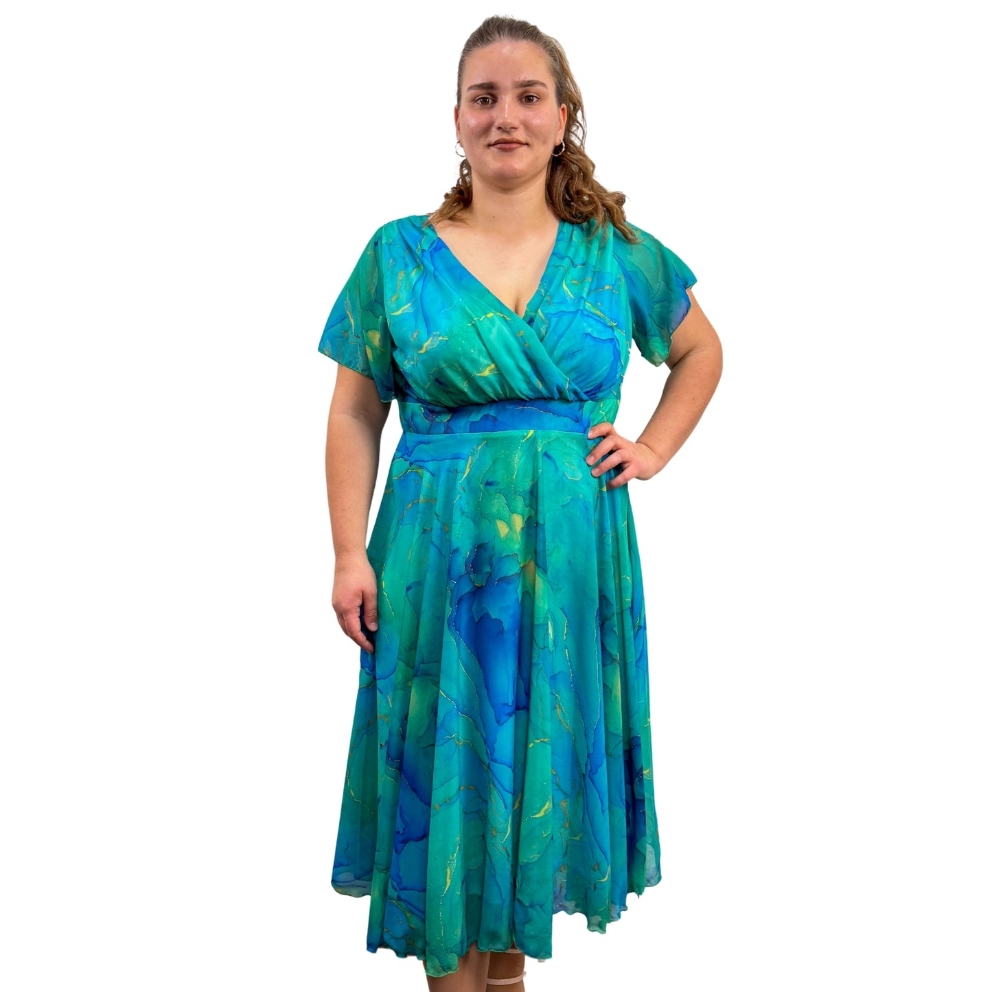 Rochie verde de voal - k1