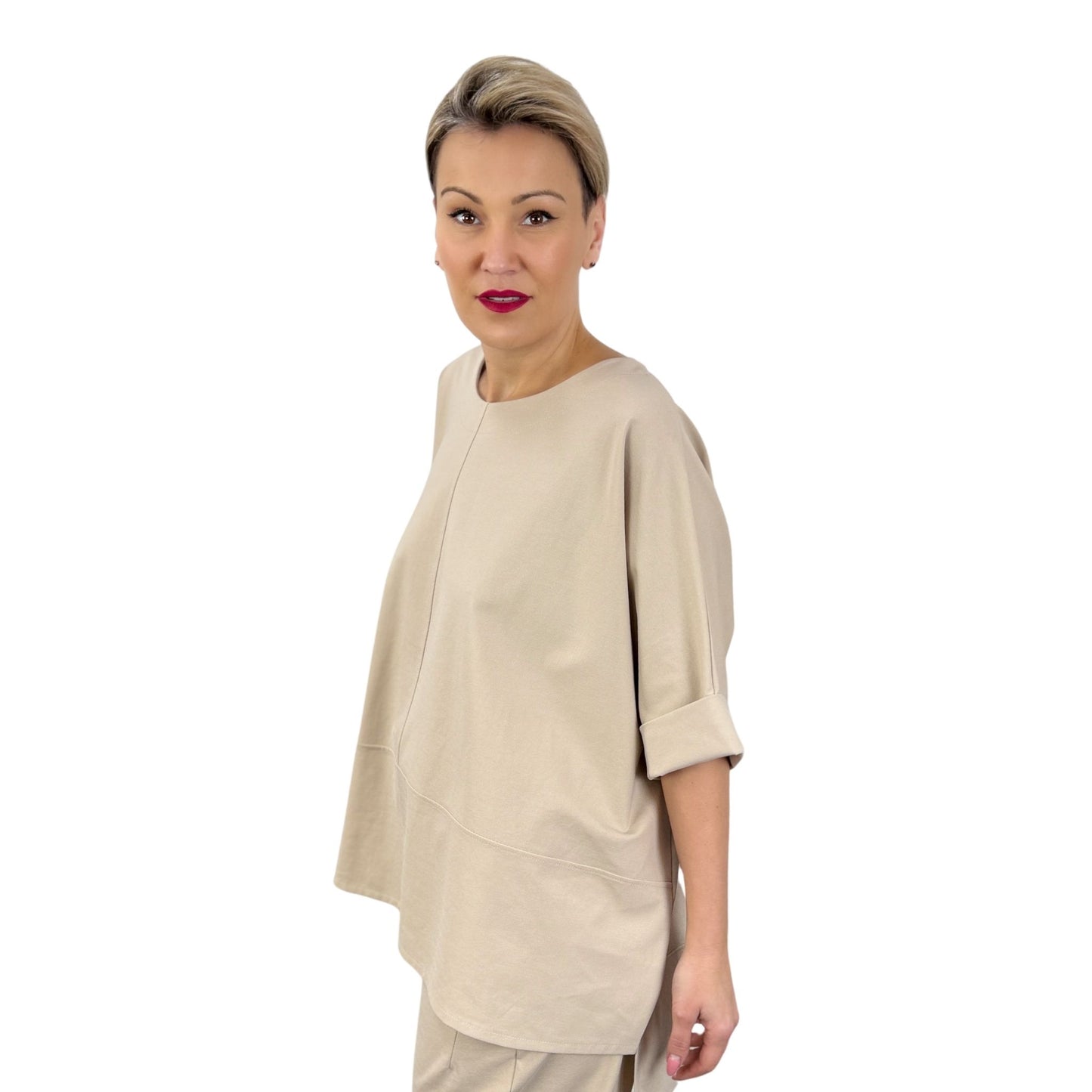 Bluză oversized bej -k2