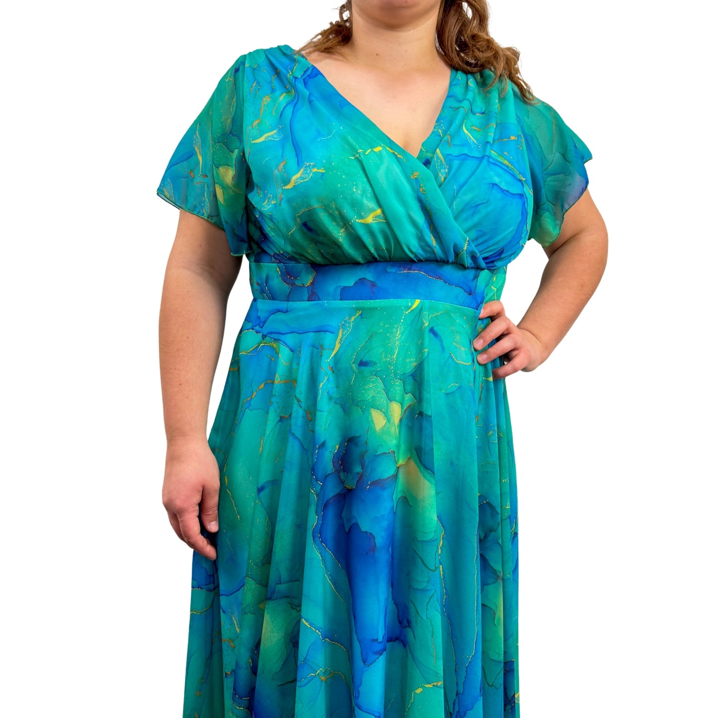 Rochie verde de voal - k1