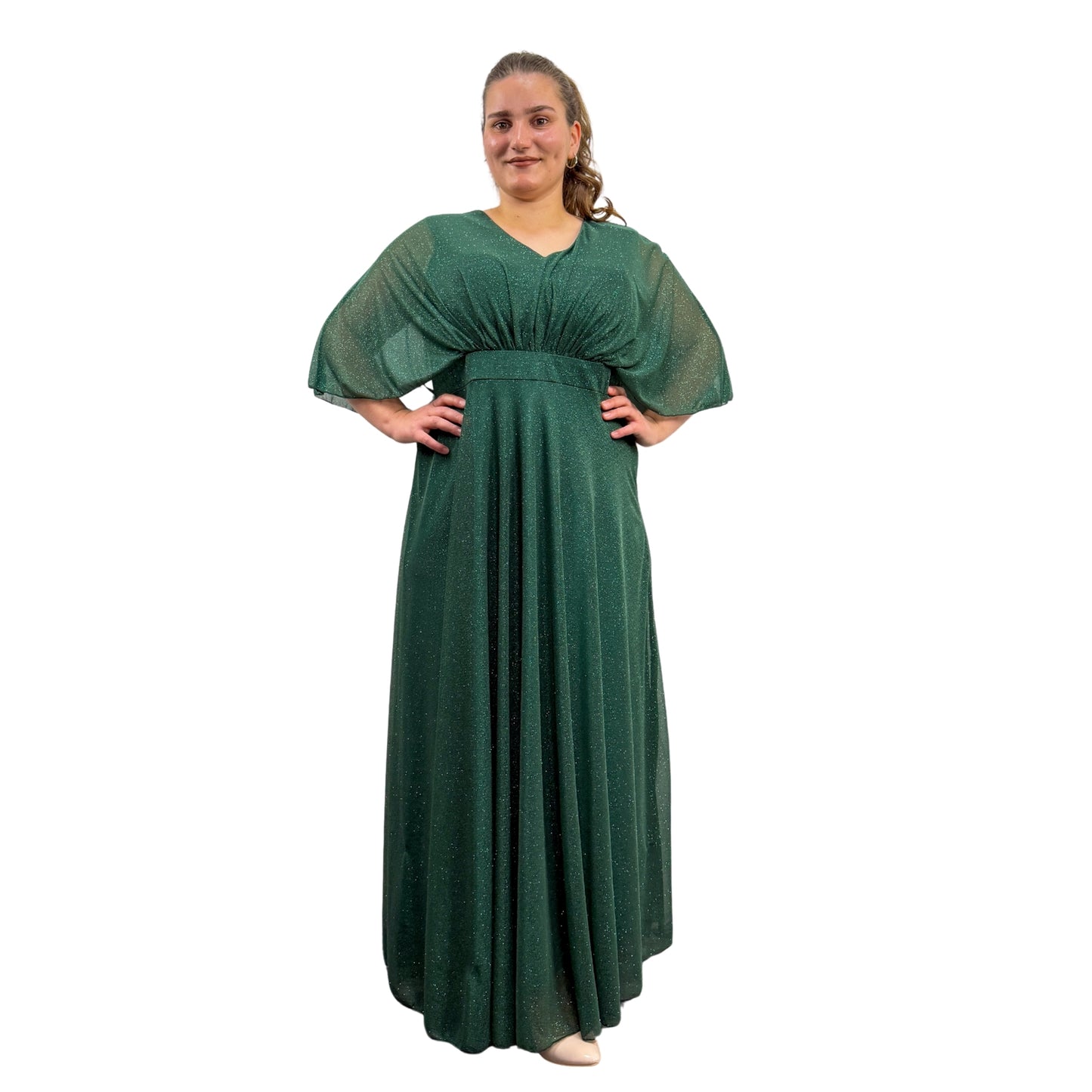 Rochie lungă verde - k1