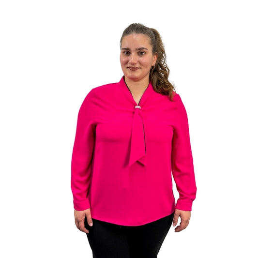 Cămașă roz barbie cu cravată - k1