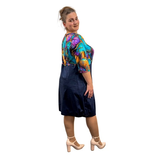 Rochie curcubeu cu buzunare - k1