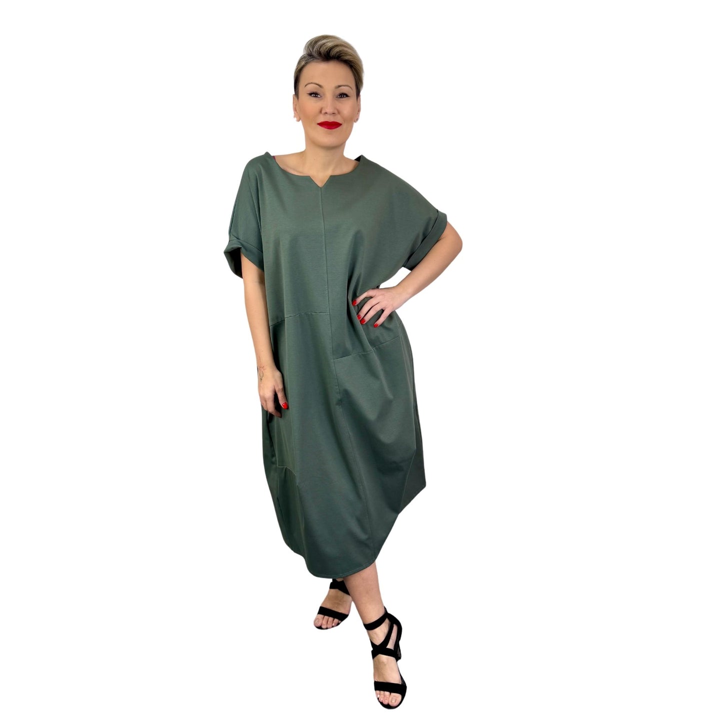 Rochie kaki oversize -k2